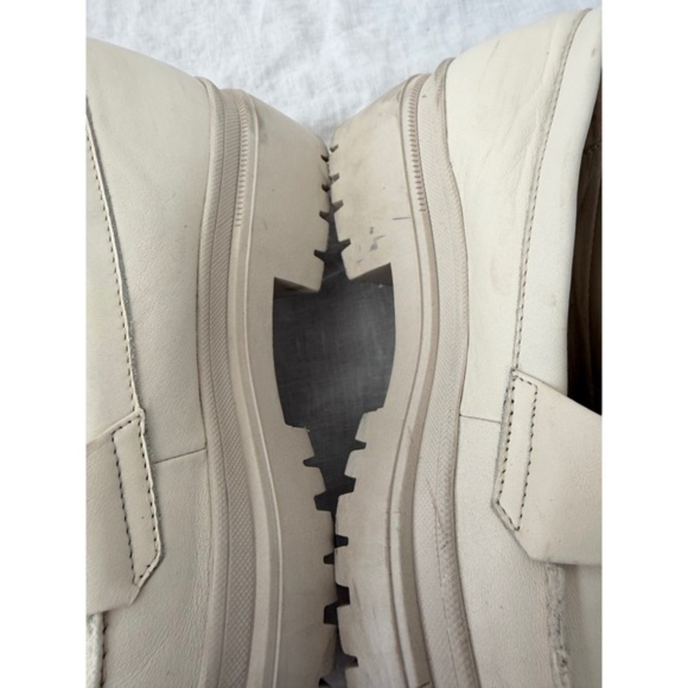 Portland Leather Patina Zoe Chunky Loafer in Bone White Chunky Lug Platform 38 - Picture 8 of 12